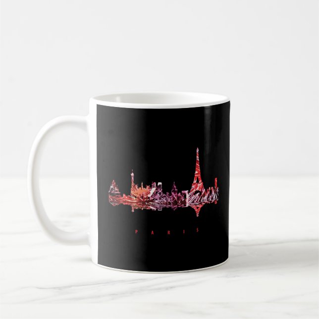 Caneca De Café Silhouette Colorful Paris (Esquerda)