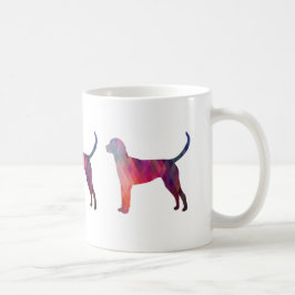 Caneca De Café Silhouette Geométrico de Foxhound Inglês
