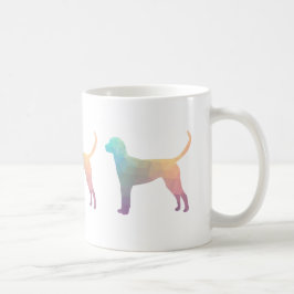 Caneca De Café Silhouette Geométrico de Foxhound Inglês
