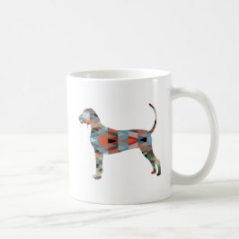 Caneca De Café Silhouette Geométrico do Conhound Bluetick