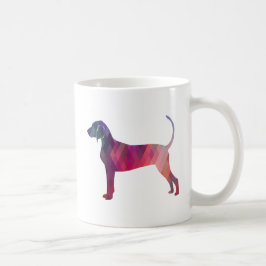 Caneca De Café Silhouette Geométrico do Conhound Bluetick