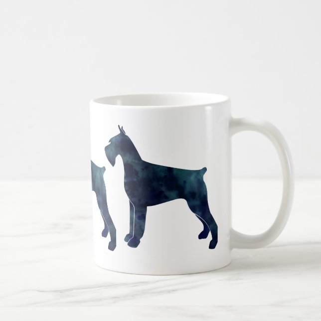 Caneca De Café Silhouette Geométrico Giant Schnauzer (Direita)