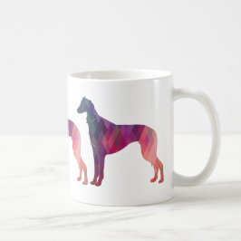 Caneca De Café Silhouette Geométrico Saluki