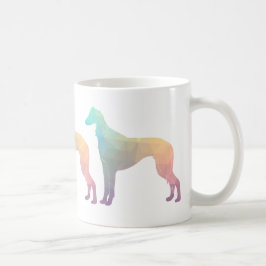 Caneca De Café Silhouette Geométrico Saluki
