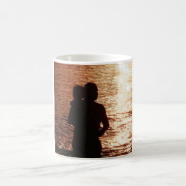 Caneca De Café Silhouette of Padre and Child Mug