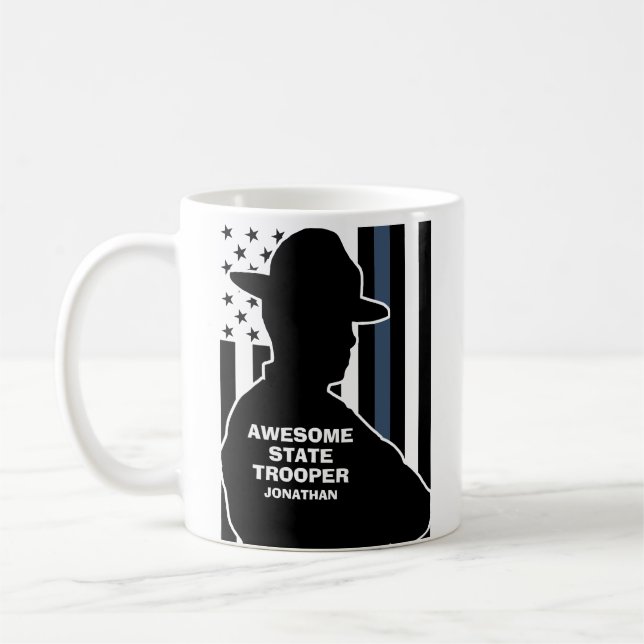 Caneca De Café Silhouette Personated State Trooper (Esquerda)