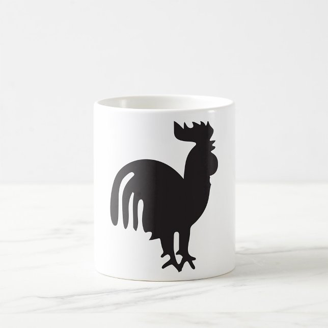 Caneca De Café Silhouette Rooster (Criador carregado)