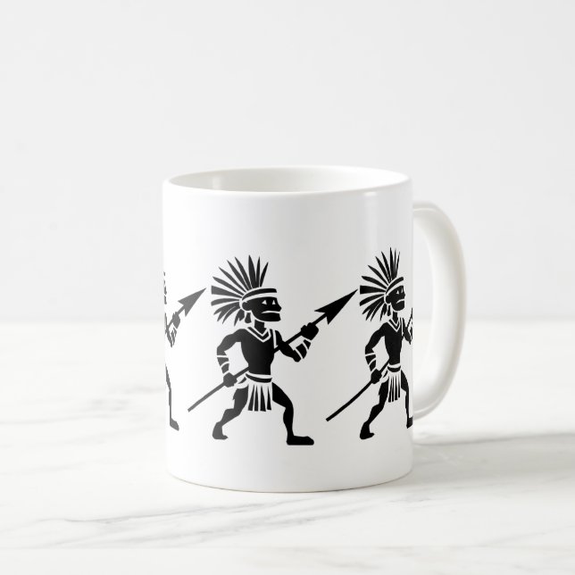 Caneca De Café Silhouette Warrior (Frente Esquerda)