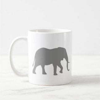 Caneca De Café Silhouettes de Elefante Africano | Animais Selvage