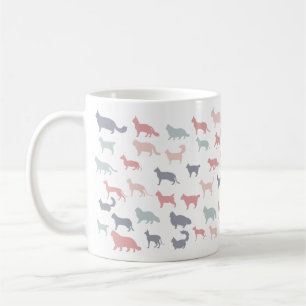 Caneca De Café Silhouettes de gajos de cartografia engraçados