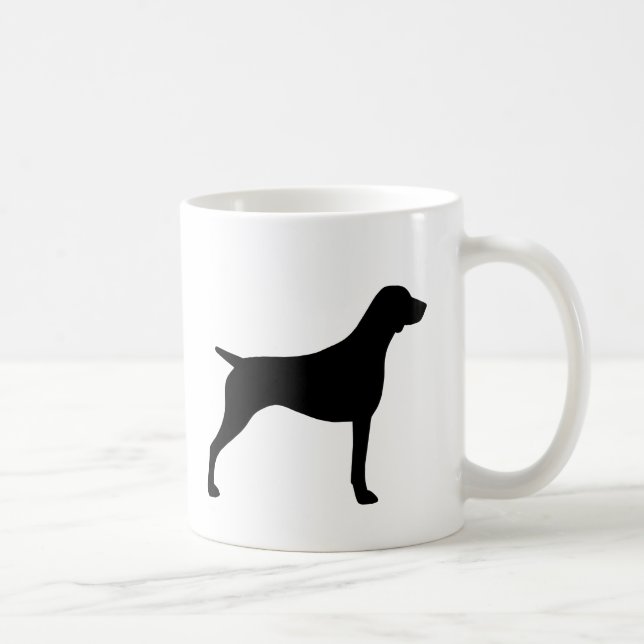 Caneca De Café Silhouettes de Ponteiro de Baixo Alemão (Direita)