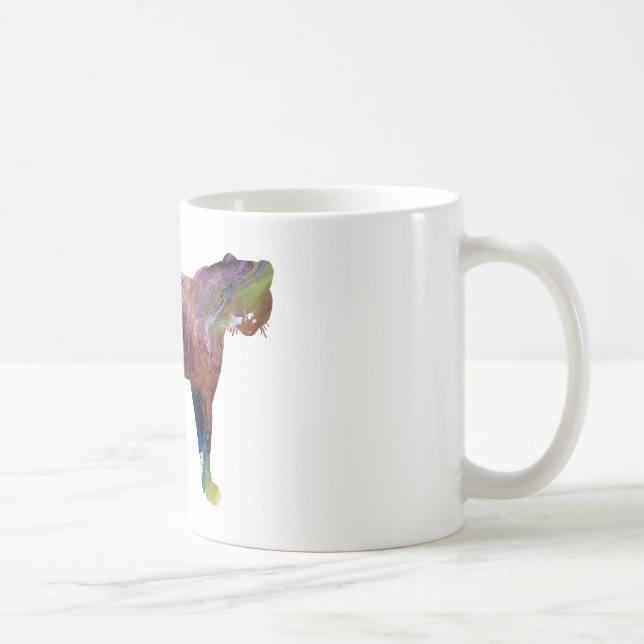 Caneca De Café Silhueta abstrata da chita (Direita)