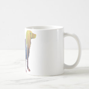 Caneca De Café Silhueta abstrata do Spaniel de Brittany