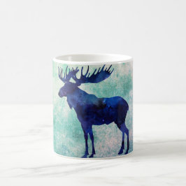 Caneca De Café Silhueta azul celestial