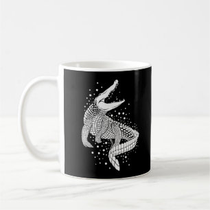 Caneca De Café Silhueta branca animal - Crocodilo