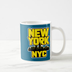 Caneca De Café silhueta da cidade de nova york bronx queens manha