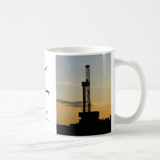 Caneca De Café Silhueta da Plataforma de Perfuração