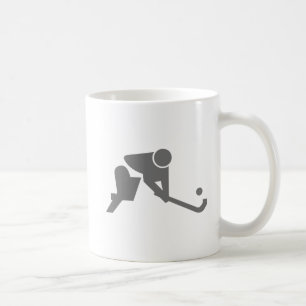 Caneca De Café Silhueta das cinzas do hóquei em campo