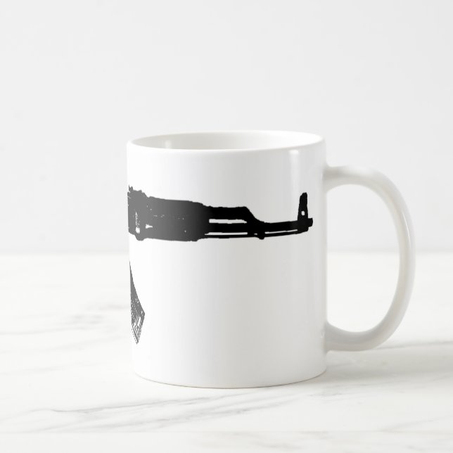 Caneca De Café Silhueta de AK-47 (Direita)