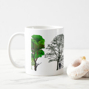 Caneca De Café silhueta de árvore pacífica