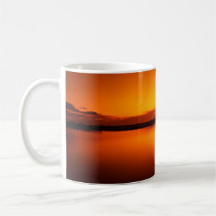 Caneca De Café Silhueta De Barcos Solares, Removendo-16497