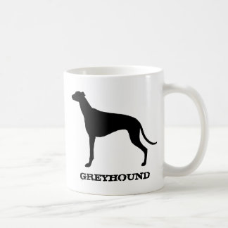 Caneca De Café Silhueta De Cachorro De Greyhound