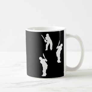 Caneca De Café Silhueta de Críquete Silhuetas de Jogador de Críqu