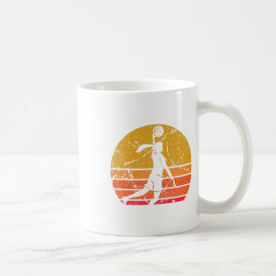 Caneca De Café Silhueta de desenho Vintage Retro Sun Sketll Girl