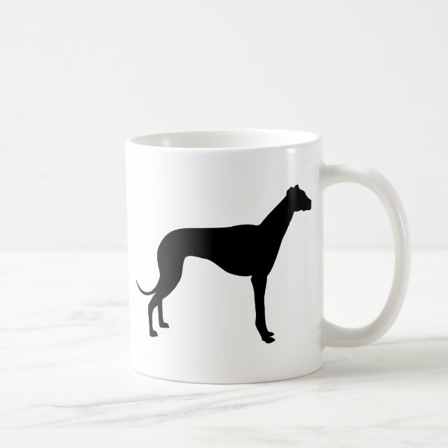 Caneca De Café Silhueta de Galgo (Direita)