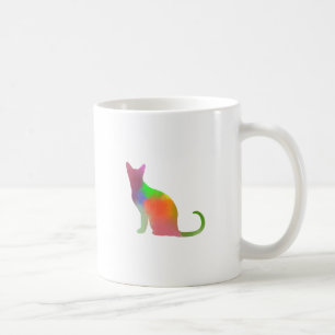 Caneca De Café Silhueta de Gato de Água