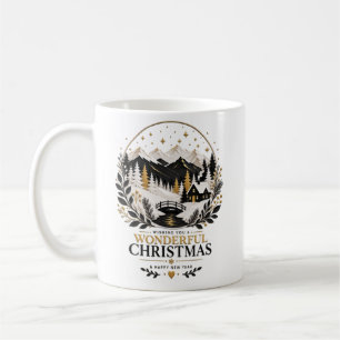 Caneca de Café Silhueta de Inverno Dourada 1
