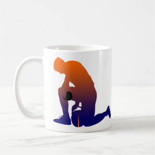Caneca De Café silhueta de jogador de futebol