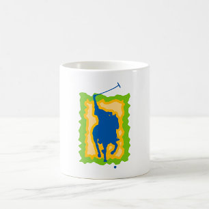 Caneca De Café Silhueta de Jogador de Polo Esportes Equestres Mod
