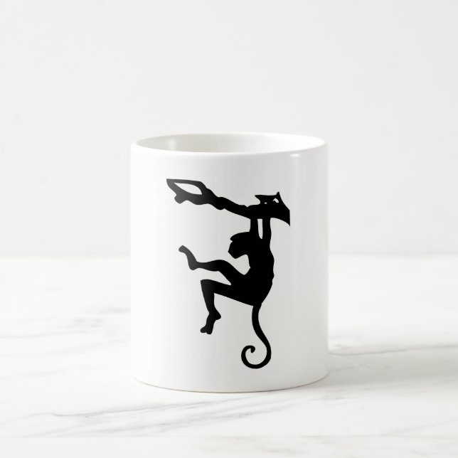 Caneca De Café Silhueta de Macaco (Centro)