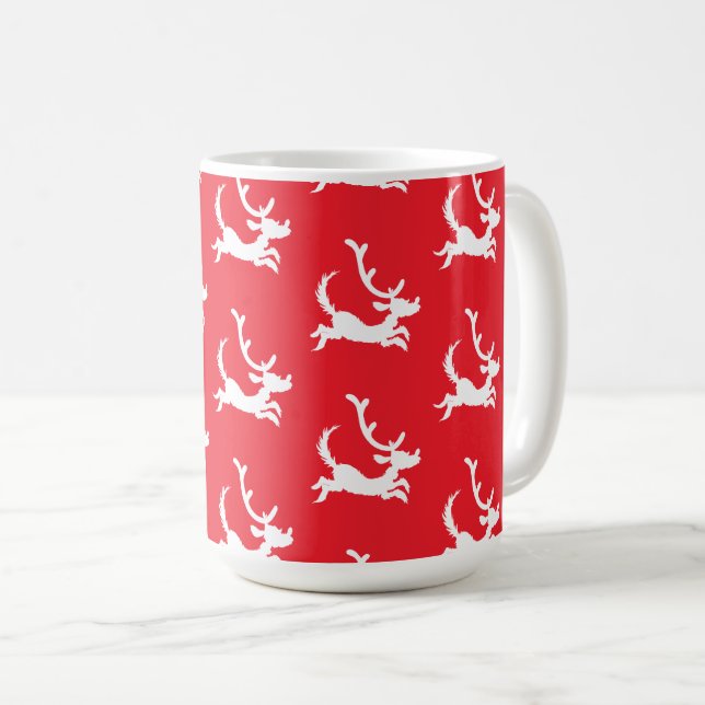 Caneca De Café Silhueta de Max o Rena (Frente Esquerda)