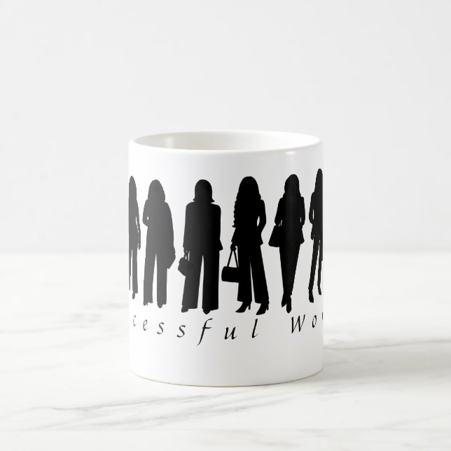 Caneca de Café Silhueta de Mulher Bem-Sucedida  (Centro)
