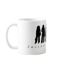 Caneca de Café Silhueta de Mulher Bem-Sucedida 