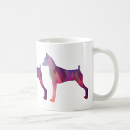 Caneca De Café Silhueta de padrão geométrico Miniatura Pinscher