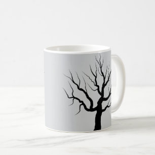 Caneca De Café Silhueta de Palavras da História Elegante