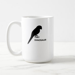 Caneca De Café Silhueta de Papagaio Dinossauro Pequeno – Papagaio