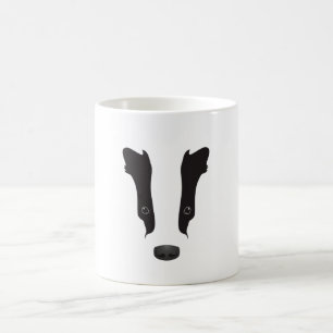 Caneca De Café Silhueta de rosto de texugo