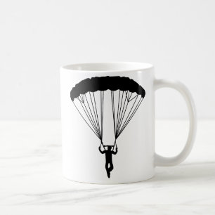 Caneca De Café silhueta de skydiver