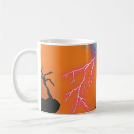 Caneca de Café Silhueta do Castelo Assustador - Es