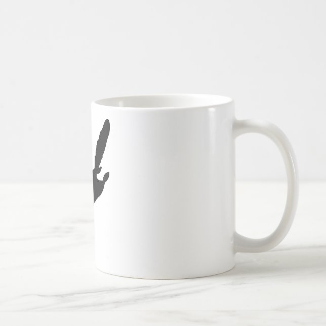 Caneca De Café Silhueta do esquilo de vôo (Direita)