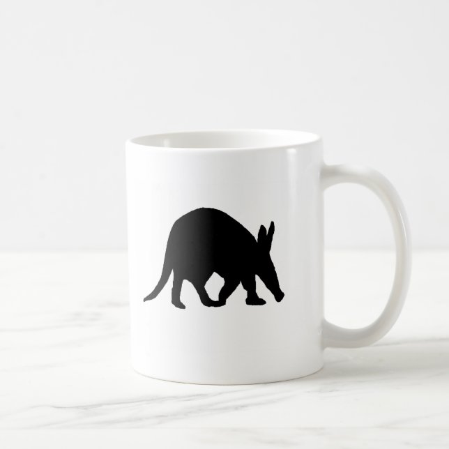 Caneca De Café Silhueta do porco-da-terra (Direita)