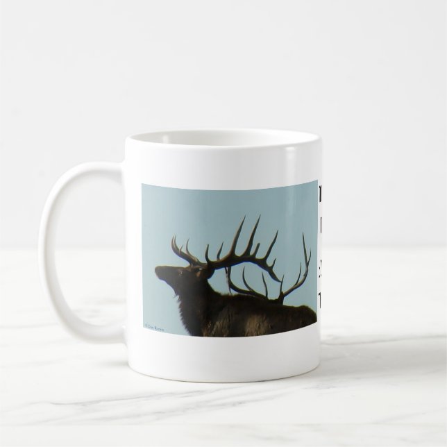 Caneca De Café Silhueta do Touro Alce E11 Tiro na Cabeça (Esquerda)