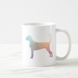 Caneca De Café Silhueta Geométrica de Conhound Bluetick em Pastéi