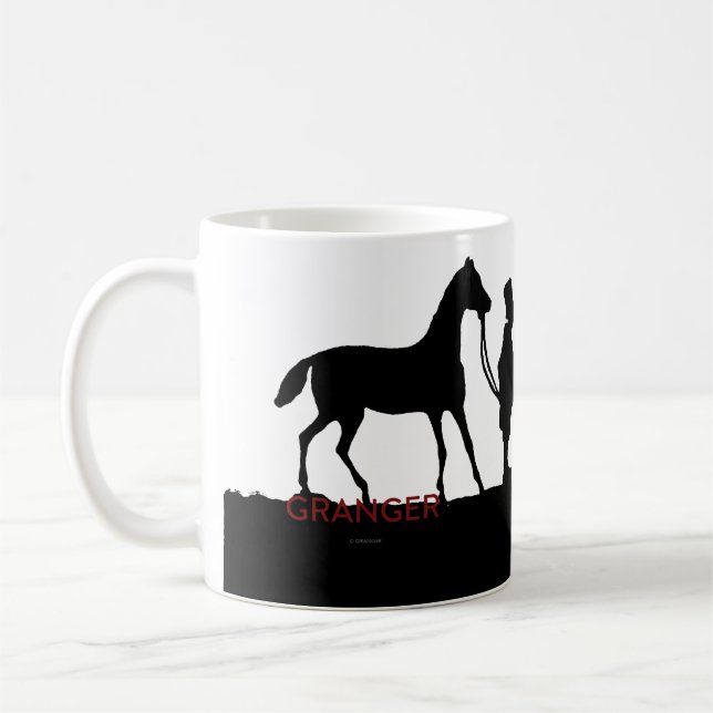 Caneca De Café Silhueta: Negociante de cavalo (Esquerda)