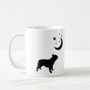 Caneca De Café Silhueta Preta para Bulldog Francês