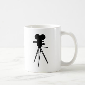Caneca De Café Silhueta retro da câmera de filme